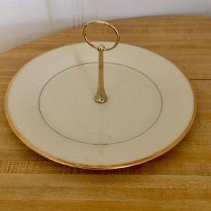 (set of 2) Lenox Eternal Round Serving Plate with Handle